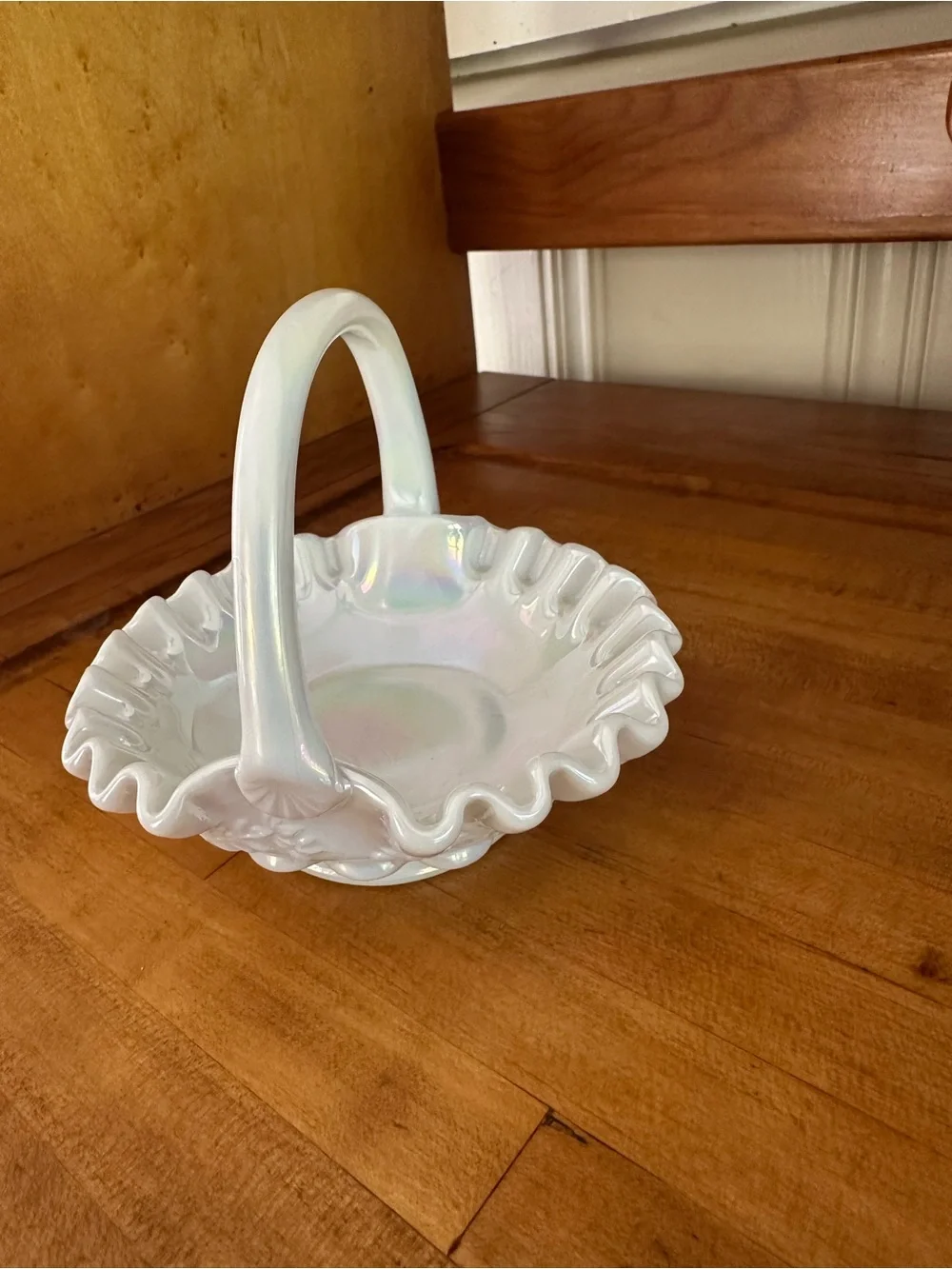 Westmoreland Miniature Iridescent Basket
